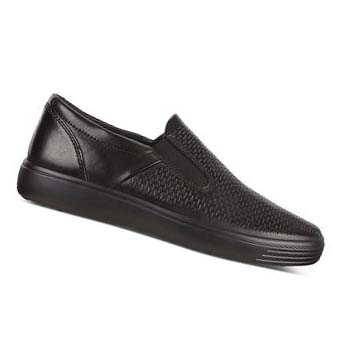 Men's Ecco Soft 7 Slip-on Sneakers Black | SG 635WNB